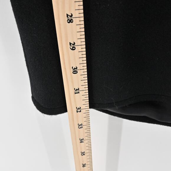 Vtg‎ ANNE KLEIN Womens Wool Pea Coat Size XS Black Mid Double Breasted USA 90s - Picture 4 of 13